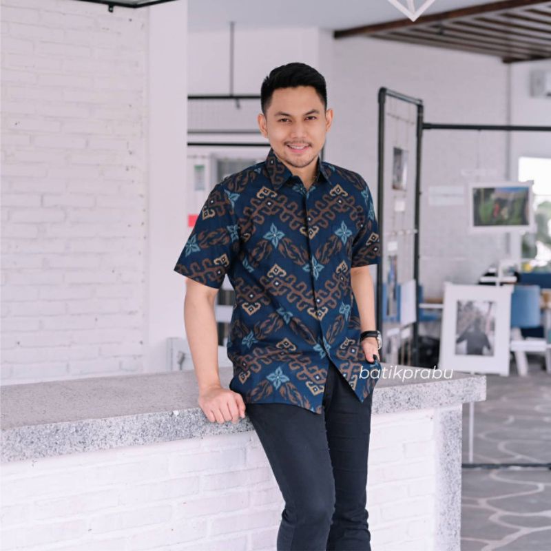 MSK BATIK Baju Batik Pria Gus Azmi Syubbanul Muslimin Batik Katun Halus lengan Pendek S M L XL XXL