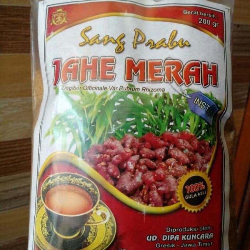 

MINUMAN JAHE MERAH INSTAN SERBUK / BUBUK / SEDUH SANG PRABU