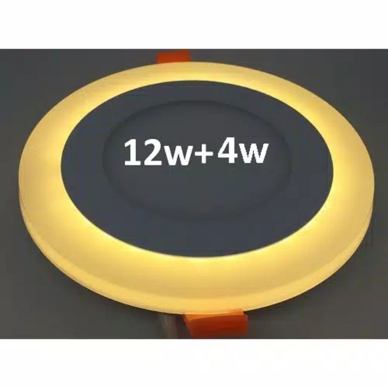 LAMPU LED PANEL BULAT 12W PUTIH +4W KUNING