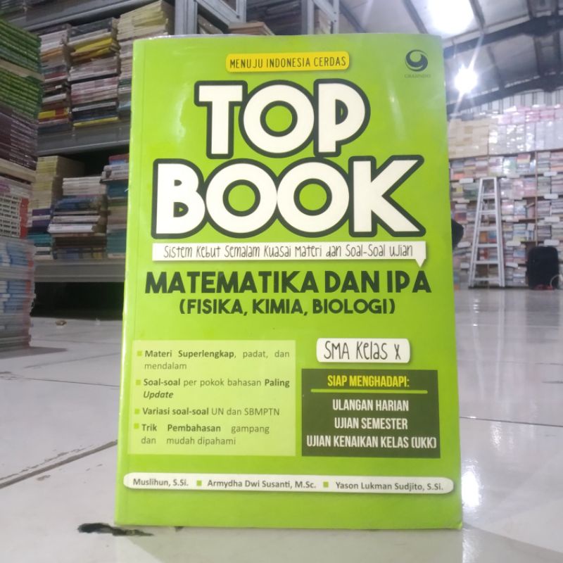 TOP BOOK MATEMATIKA IPA (FISIKA, KIMIA, BIOLOGI) SMA Kelas 10 11 12 - Original Murah-Kelas 10 / X