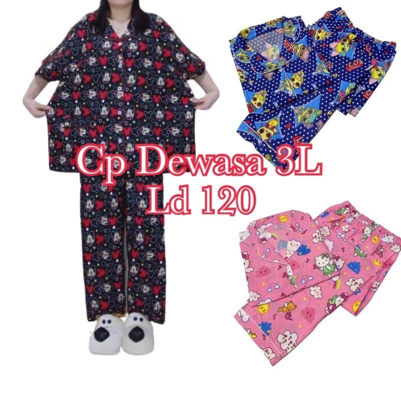 bajutidur piyama jumbo bigsize 3L ld 120 xxl