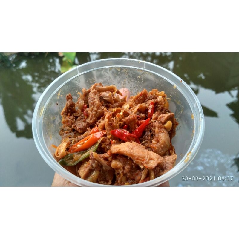 

mandai goreng pedas /asinan kulit cimpedak goreng pedas