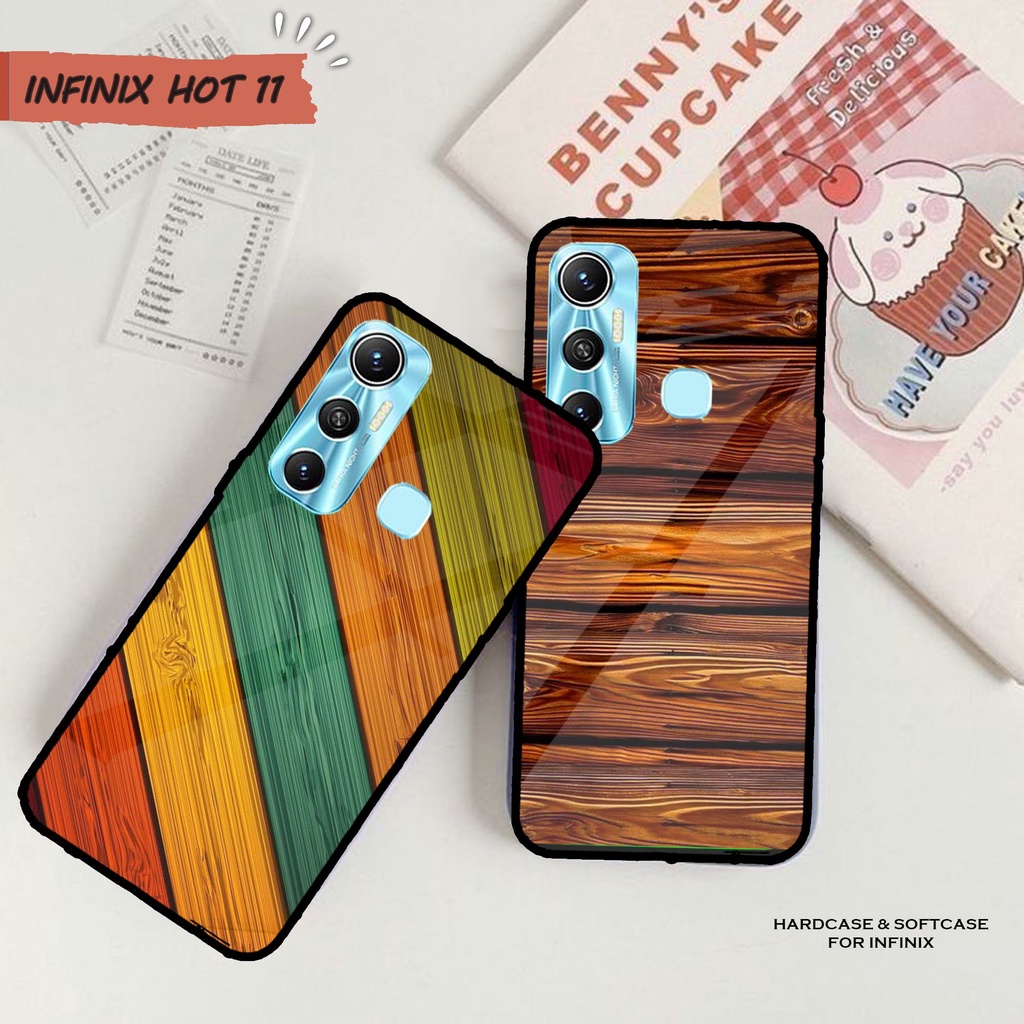 [M9]  Case Glossy INFINIX HOT 11  Wood Abstract kesing Kilau INFINIX HOT 11 - Kesing handphone - Cas