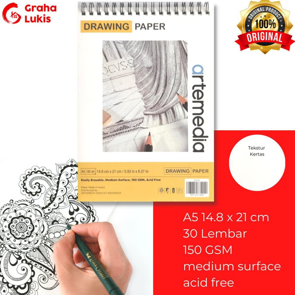 

[KODE YY792] Sketchbook Artemedia Drawing Paper A5