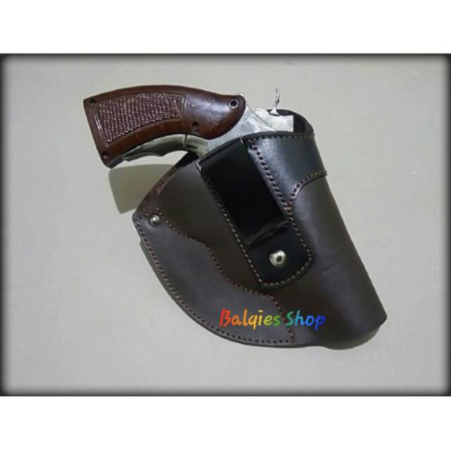 Sarung Pistol kulit Asli,Leather Holster,Revolver 2 inch