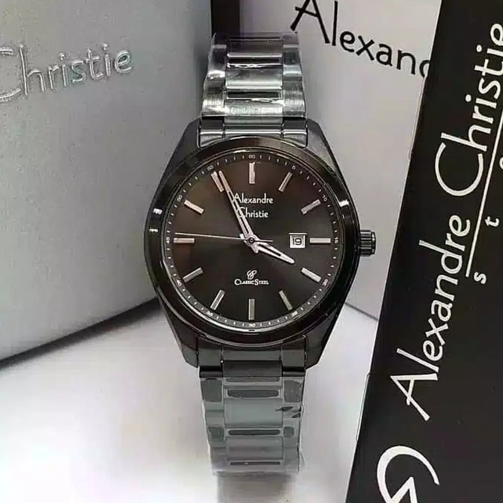 AC (alexandre Christie)  AC 8591  wanita original stainless stell black