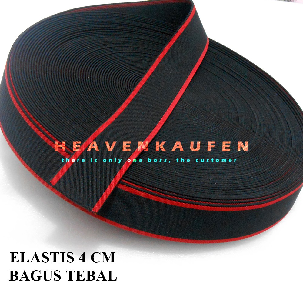 Tali Elastis/Tali Melar Lebar 4 cm Tebal 2 mm Meteran