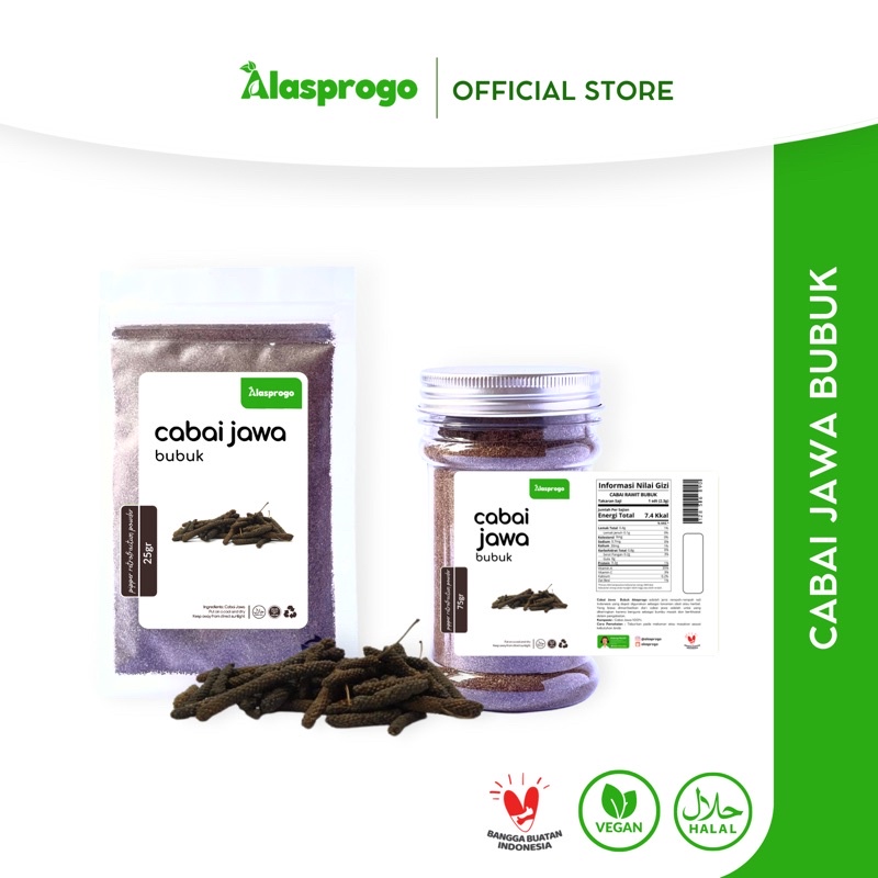 

Alasprogo Cabai Jawa Bubuk / Cabe Jawa Bubuk / Pipper Retrofractum Powder