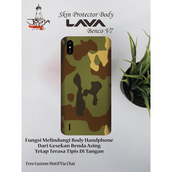 Dapat 2 PCS Garskin HP Lava Benco V7 Motif camo - Free Custom Via Chat