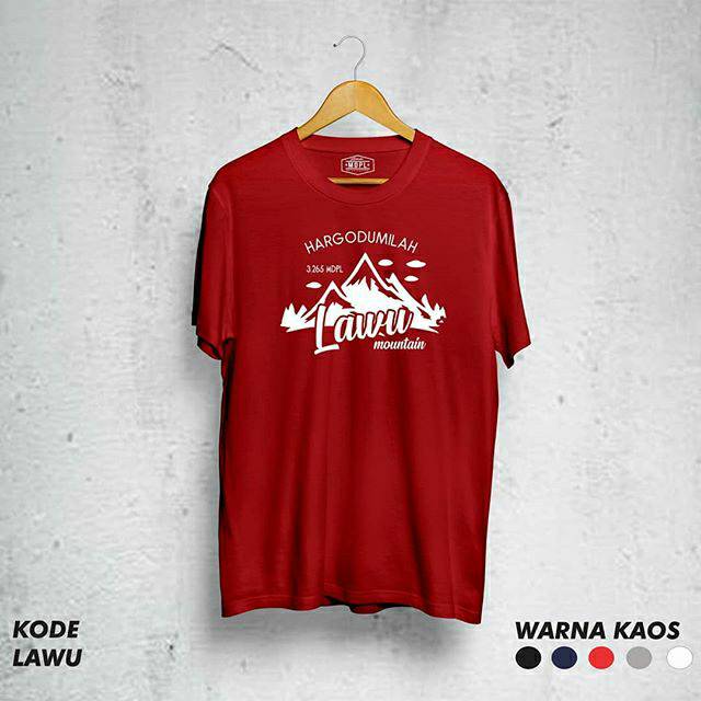 kaos pendaki gunung Lawu mdpl traveler petualang distro