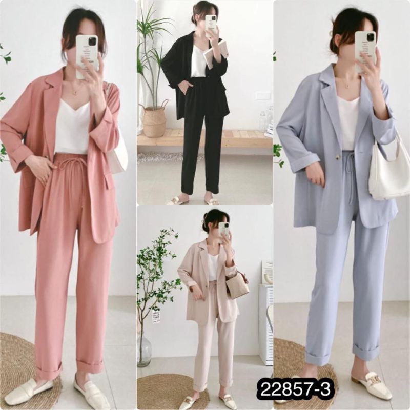 ONE SET BLAZER WANITA / SETELAN WANITA FORMAL / ONE SET PREMIUM IMPORT