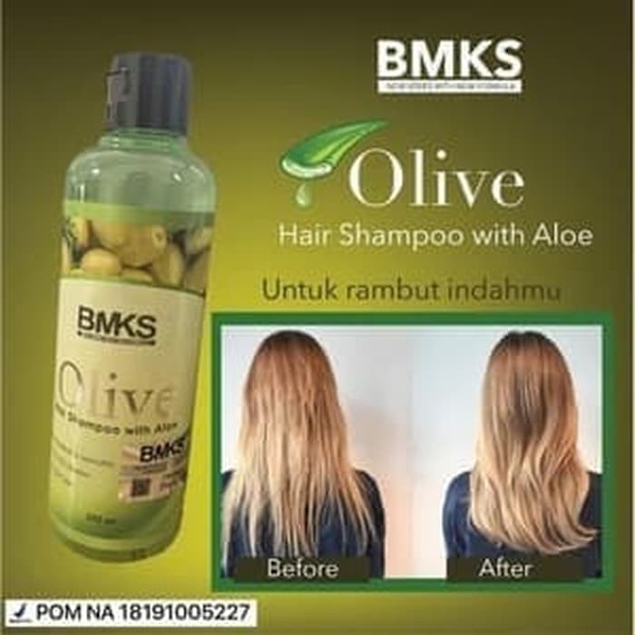 BMKS OLIVE SHAMPOO WITH ALOE PERAWATAN RAMBUT RONTOK 250ML ORIGINAL BPOM