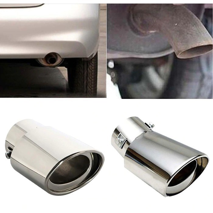 Cuci Gudang Muffler Cutter Buntut Cover Dekorasi Ujung Knalpot Mobil Universal