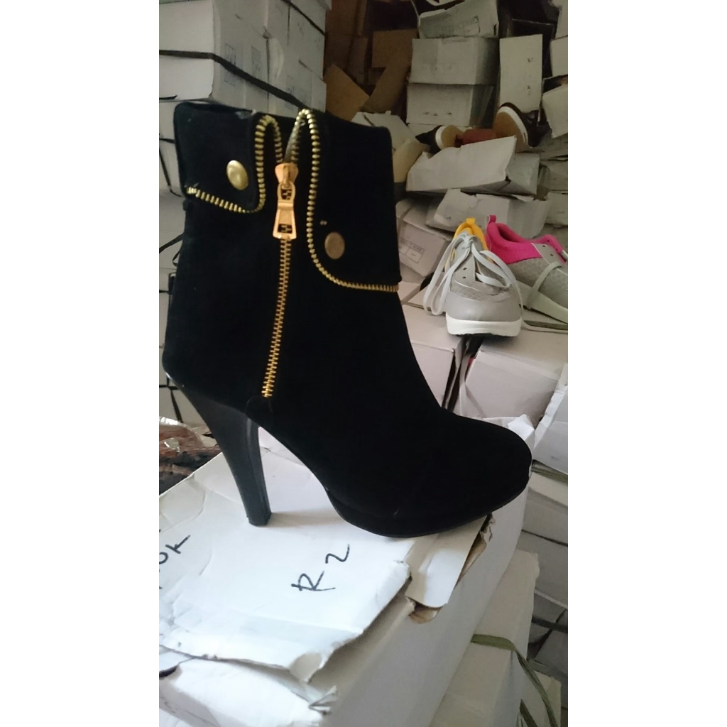 R2 High Heel Boots Wanita Semi Winter Benson