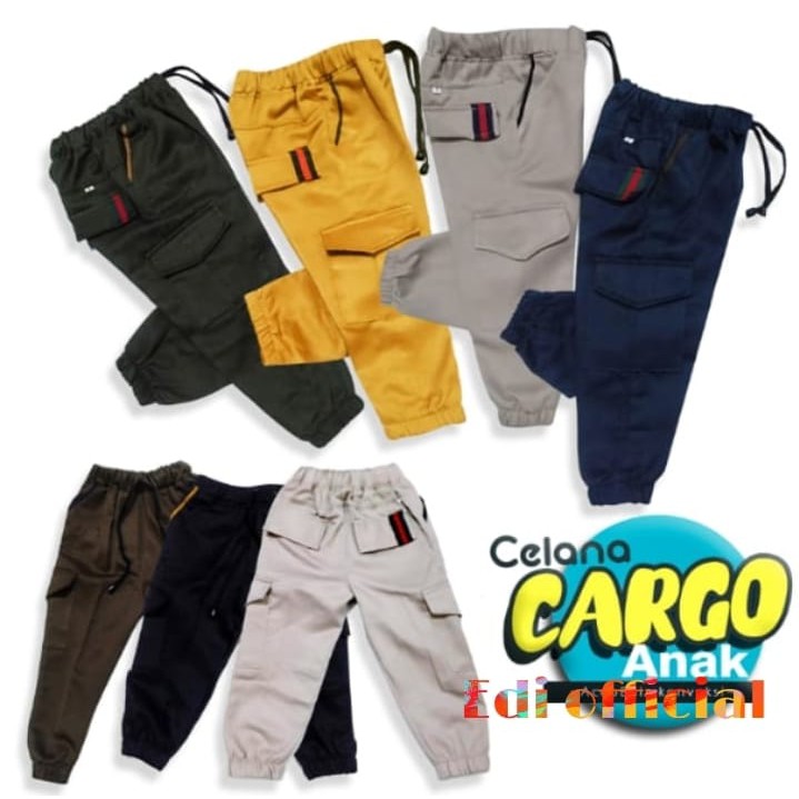 Kids - celana panjang anak laki laki - celana anak-  Chino Cargo Anak 1-5 tahun