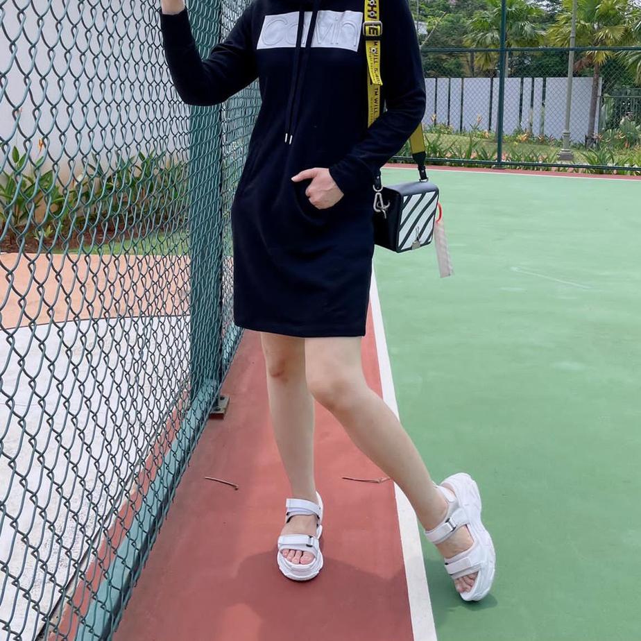 (HARGA TERMURAH) CK black hoodie dress original