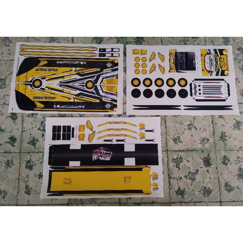 Lembaran PaperCraft Bus Asem Gede JB3+SHD Voyeger Skala 1:30