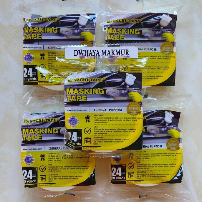 

Lakban Kertas Masking Tape Nachi 1 Inch (24 Mm X 20 Yards) Dwija522 Buru Order