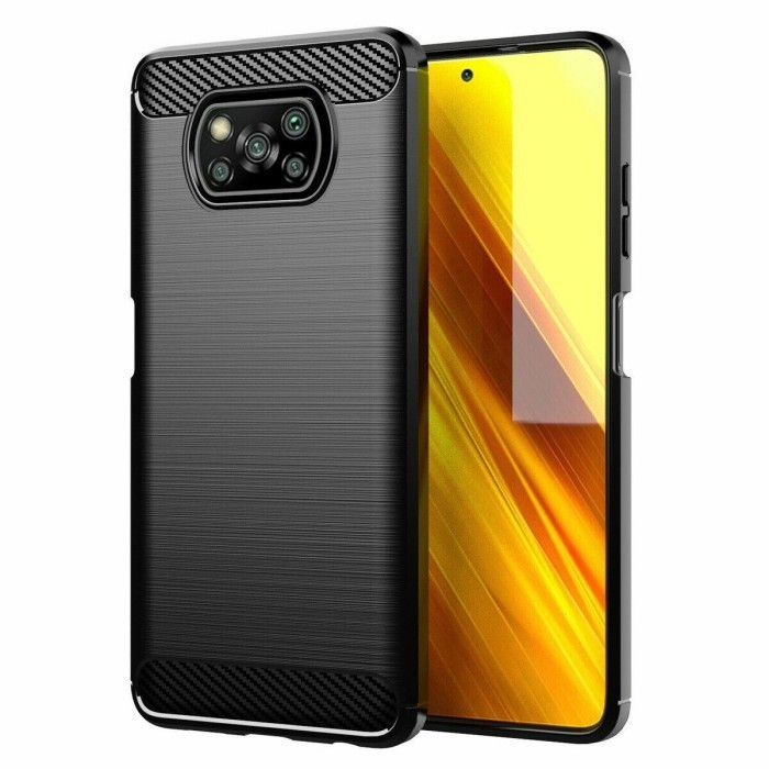 XIAOMI POCO X3 POCO M3 REDMI 9T Silicon Carbon Slim Fit Soft Case Premium