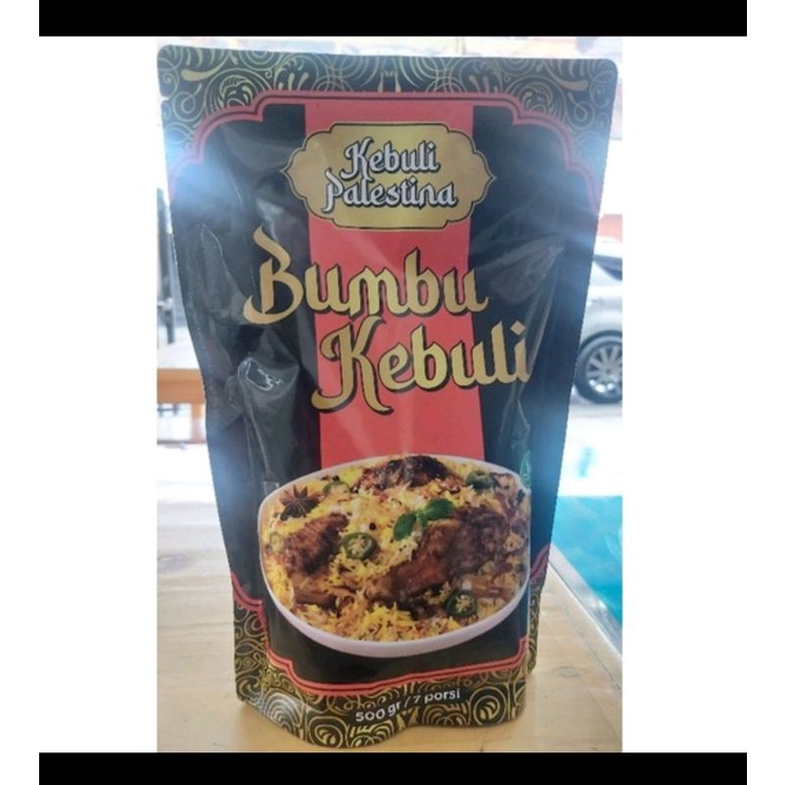 

Bumbu Nasi Kebuli Palestina plus Beras Basmati 500g Kali Seasoning ori untuk 7 Porsi Makan Kabli Seasoning with Basmati Rice