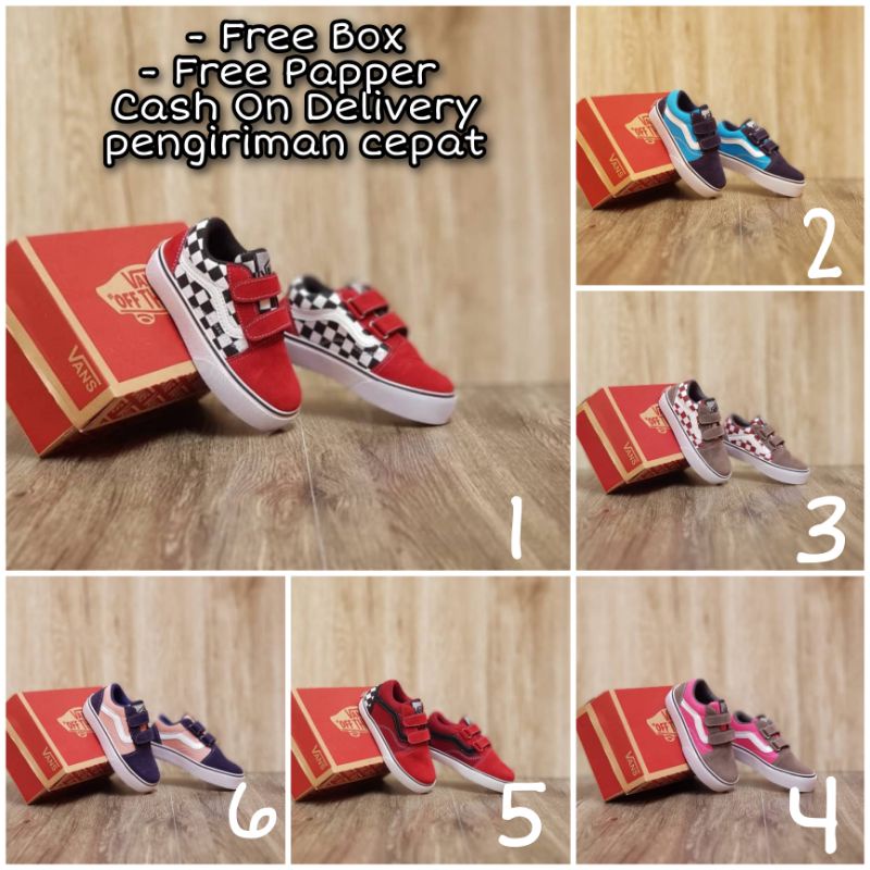 Sepatu Anak Vans All Colour Size 25 - 30 Premium Quality