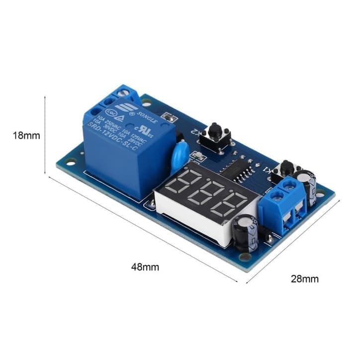 New DC 12V Display Digital Delay Timer Control Switch Module PLC