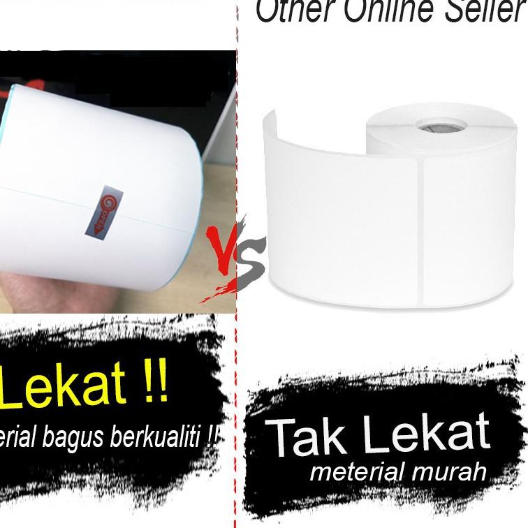 

Terbaik! LABEL STICKER THERMAL BARE 100x150mm 10x15cm 300Pcs Core 1 A6, 4" x 6" ✓