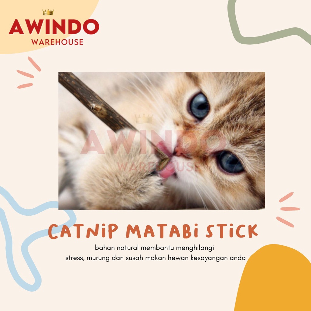 CATNIP STICK MATABI - Catnip Snack Makanan Kucing Kitten Cat Nip Stick