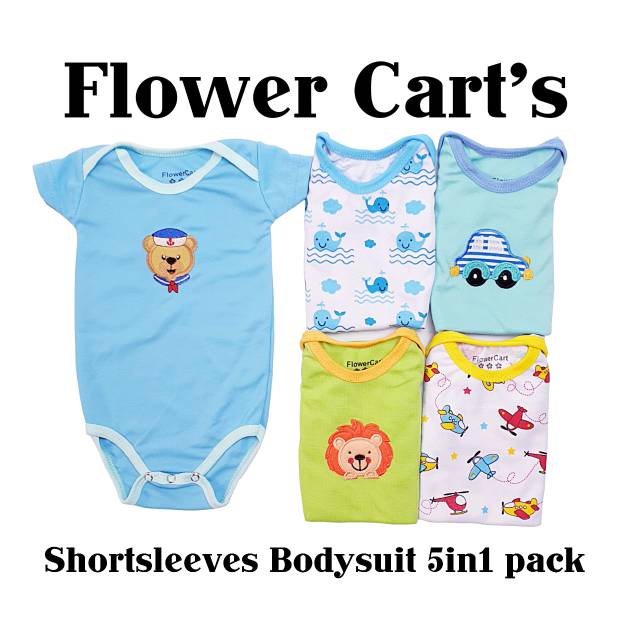 Jumper Pendek / Bodysuit Bayi Flower Carts 5in1 / BE LOVE