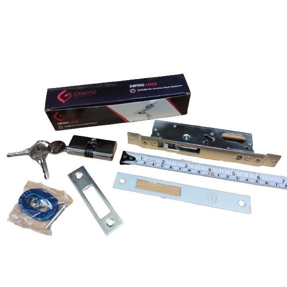 Body Kunci Pintu Dorong Sliding Swing Aluminium GLATINO V-41055 Lockcase/BODY DORONG KUNCI SLIDING/B