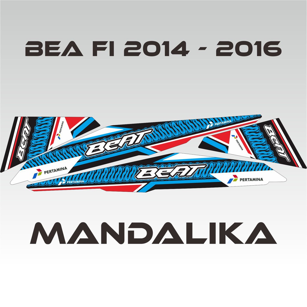 STRIPING BEAT FI 2013 2014 2015 2016 VARIASI STICKER MANDALIKA EDITION 02