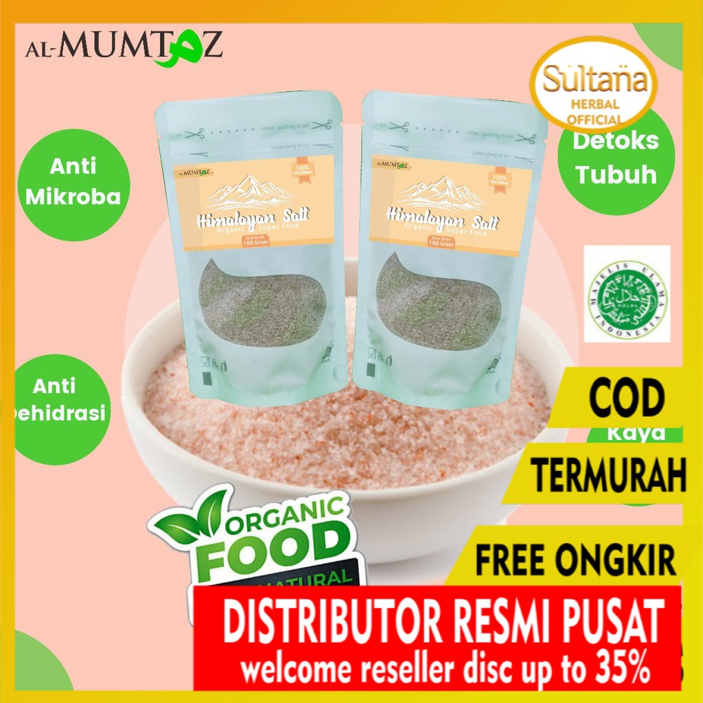 

[ORI RESMI] Garam Himalaya 100 gr - Natural Himalayan Salt pink - Himsalt