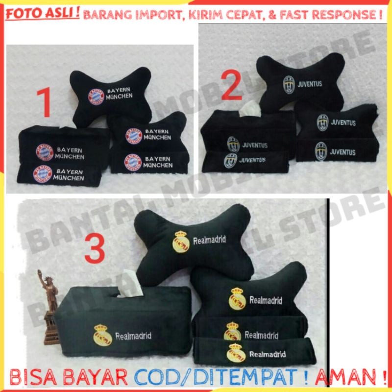 SET CAR BANTAL SANDARAN HEADREST JOK KEPALA LEHER TISU TISSU TISUE TISSUE SAFETY BELT SABUK PENGAMAN