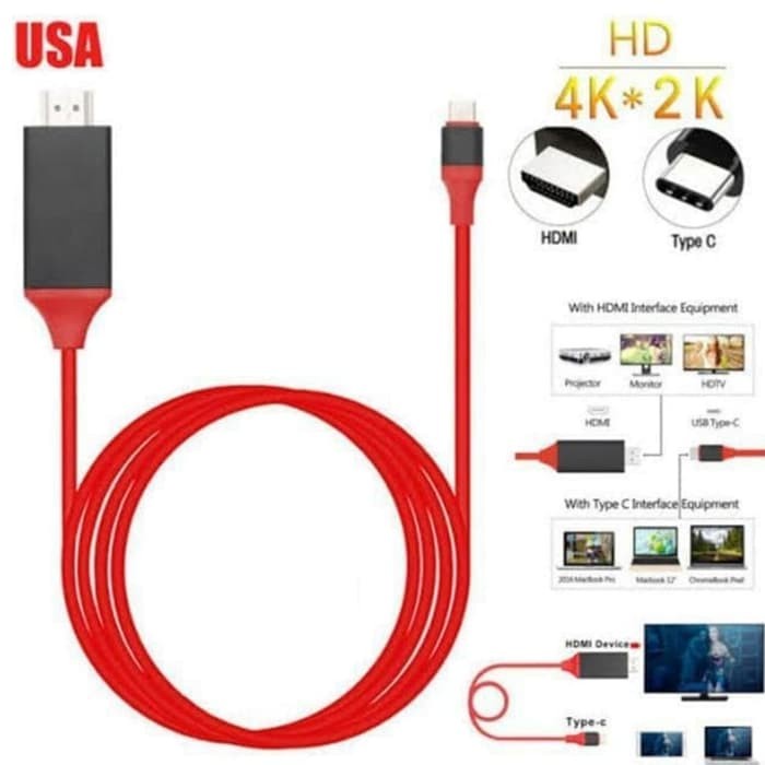 Kabel MHL Converter Type C  Kabel dari Hp Android ke TV