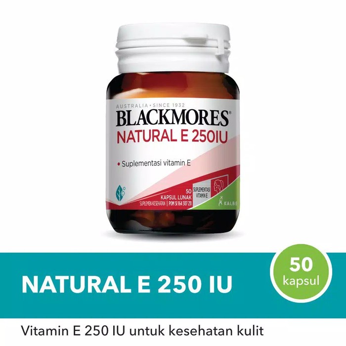 BLACKMORES Natural E 250 IU Original Kalbe Vitamin isi 50