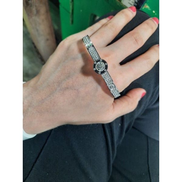 Gelang Besi Putih Model Jam Tangan