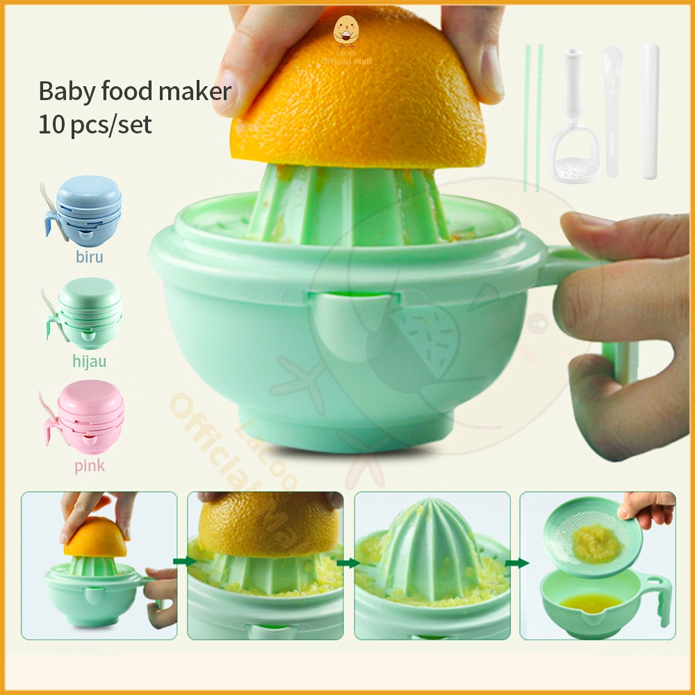 Lacoo Baby food maker manual Food processor bayi Grinding bowl BPA Free 10pcs