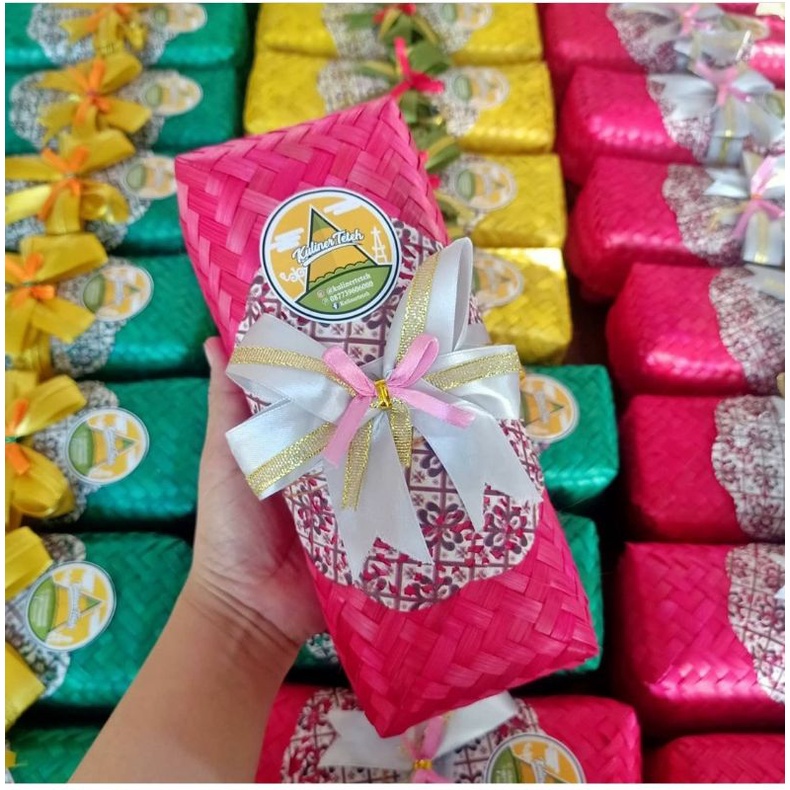 Besek Bambu Warna 25x10 Sepasang Besek Panjang | Besek Nasi - Besek Nasi