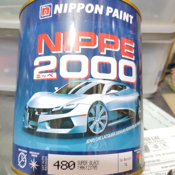 cet / cat mobil nippe 2000 warna super black480 ecer kaleng polos1/4kg