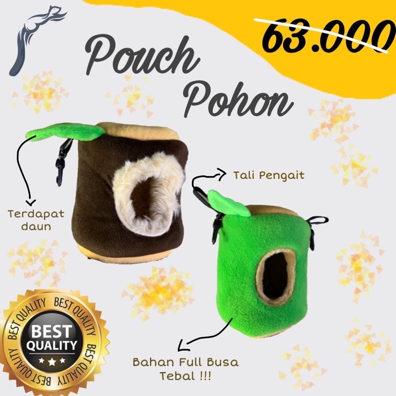 POUCH POHON SLEEPING POUCH SUGAR GLIDER TUPAI TERBANG