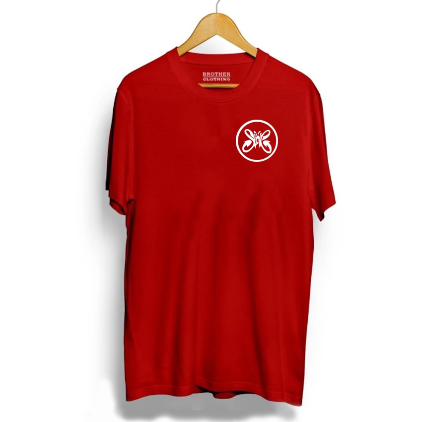 Kaos Distro Slank Circel Little White - Red Premium