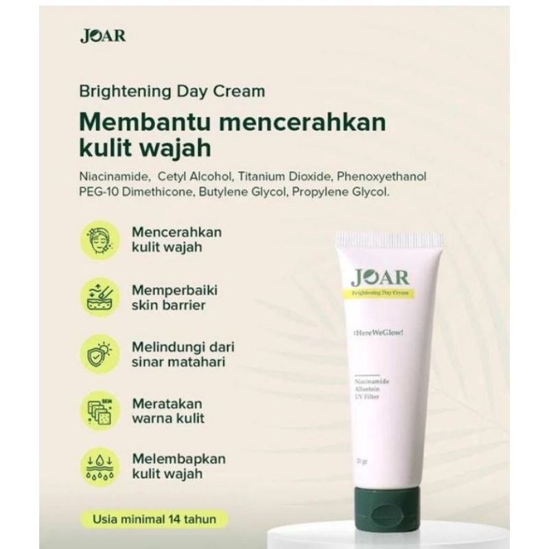 Joar Brightening Day cream Terlaris | daycream | Joar | perawatan wajah | skincare | kosmetik | cosm