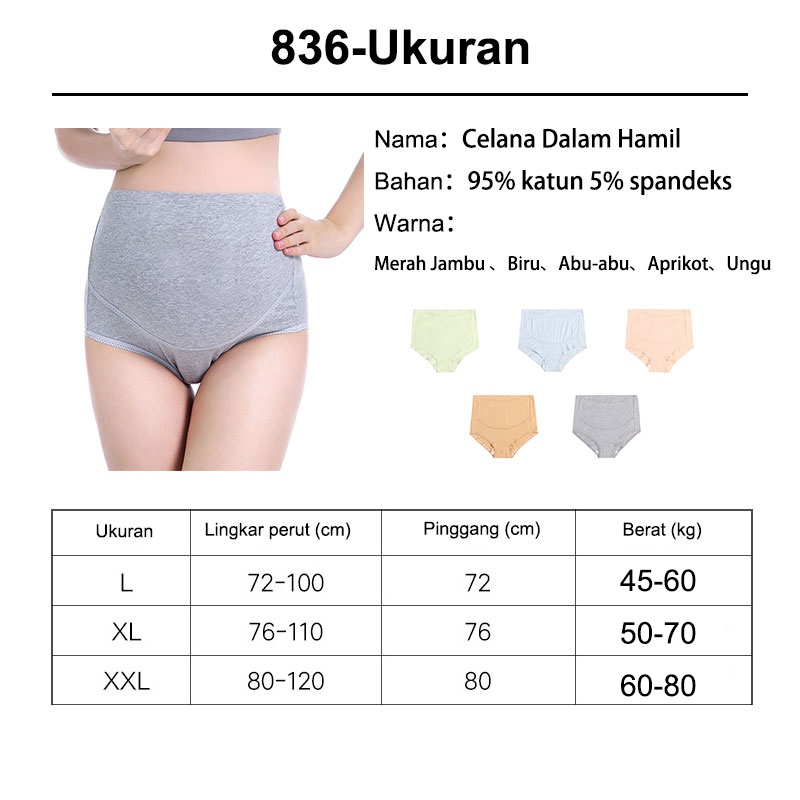 Celana Dalam Hamil Wanita Kancing Celana Dalam Ibu Hamil Jumbo CD Hamil Katun 836