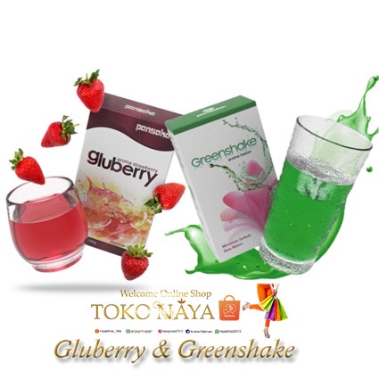 Pansaka Gluberry Greenshake Original Minuman Collagen Kolagen Pemutih Diet