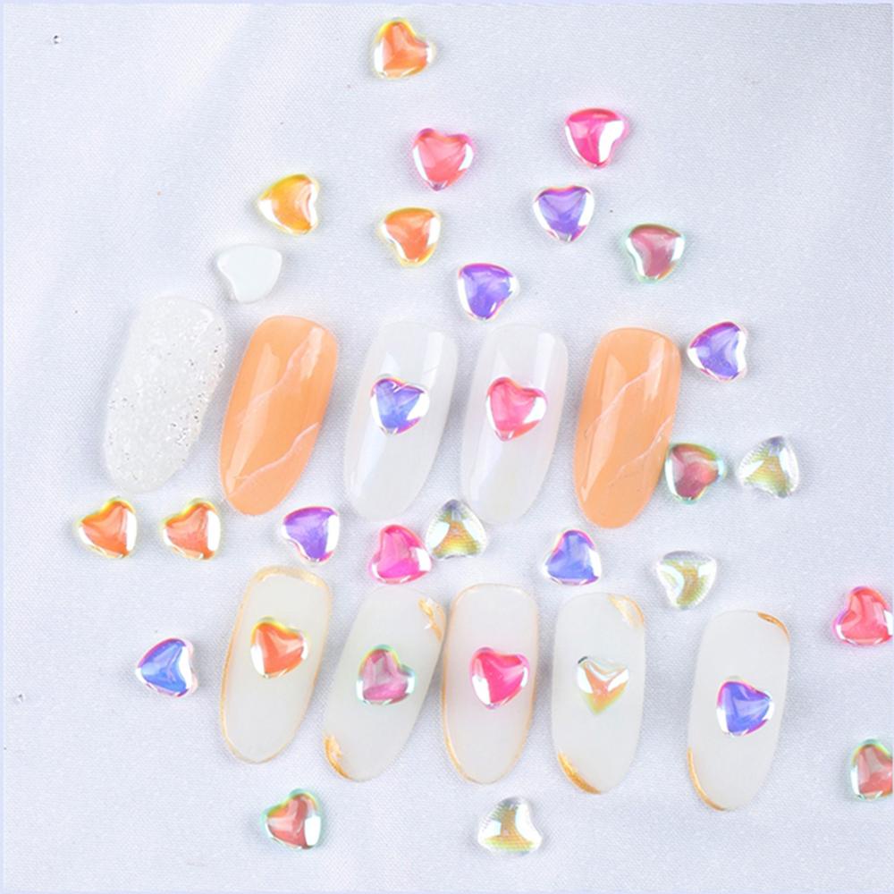 Needway   3D Nail Art Rhinestones 10pcs/lot Flat Berlian Kaca Manikur Aksesoris Nail Art Dekorasi