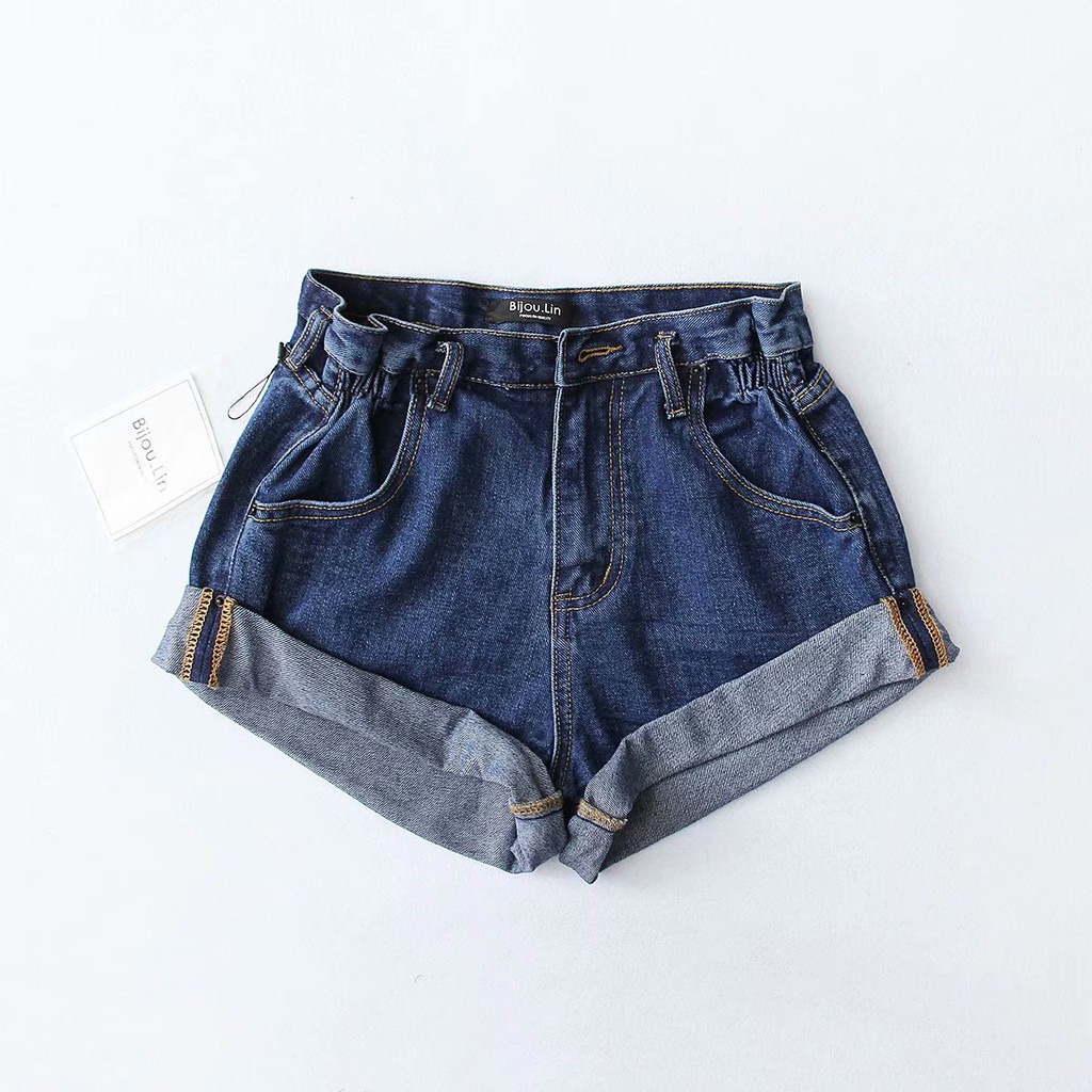cotton denim shorts