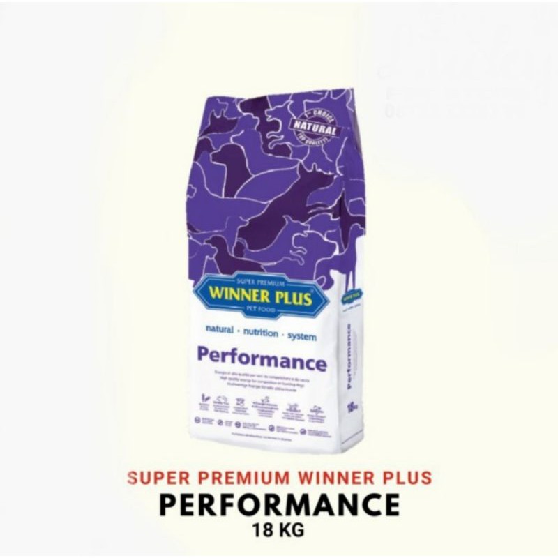 winner plus dog food performance 18kg / makanan anjing super premium