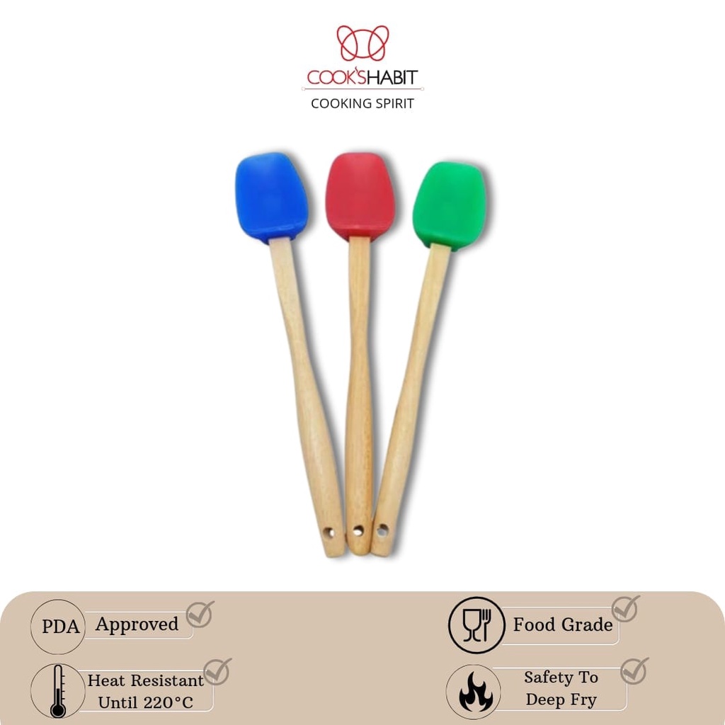 Silicone Medium Spatula - WARNA RANDOM l Spatula Silikon l Sodet Tahan
Panas