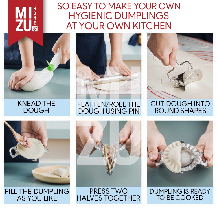 MIZU GYOZA Pembuat Wonton Jiaozi Puff Pastel Pangsit Dumpling Maker Stainless Steel-3