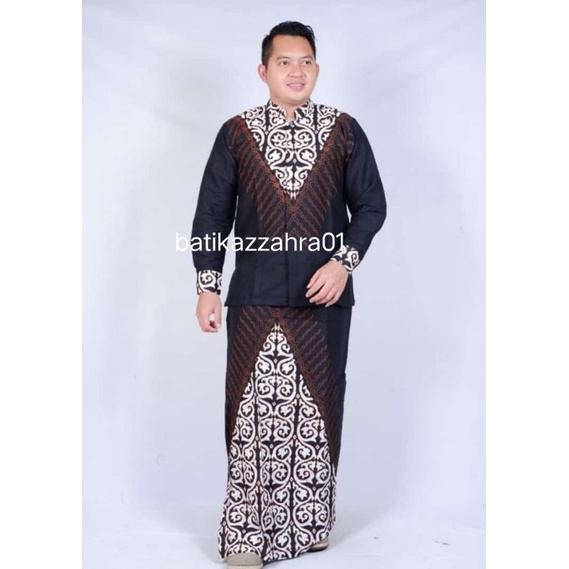 SETELAN sarung motif batik lengan panjang full furing